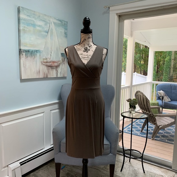ANN TAYLOR Taupe Dress - Picture 12 of 16